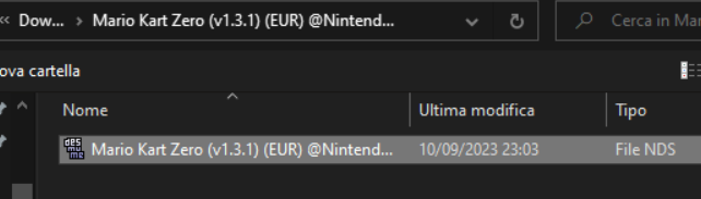 Selezione file .nds