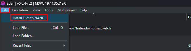 Eden - Install Files to NAND