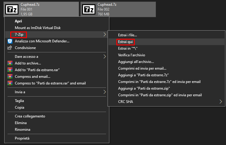 7-Zip - Estrai qui