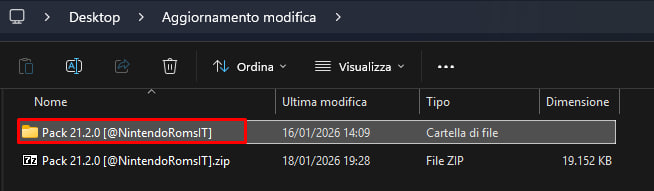 Cartella Pack 22.1.0 estratta