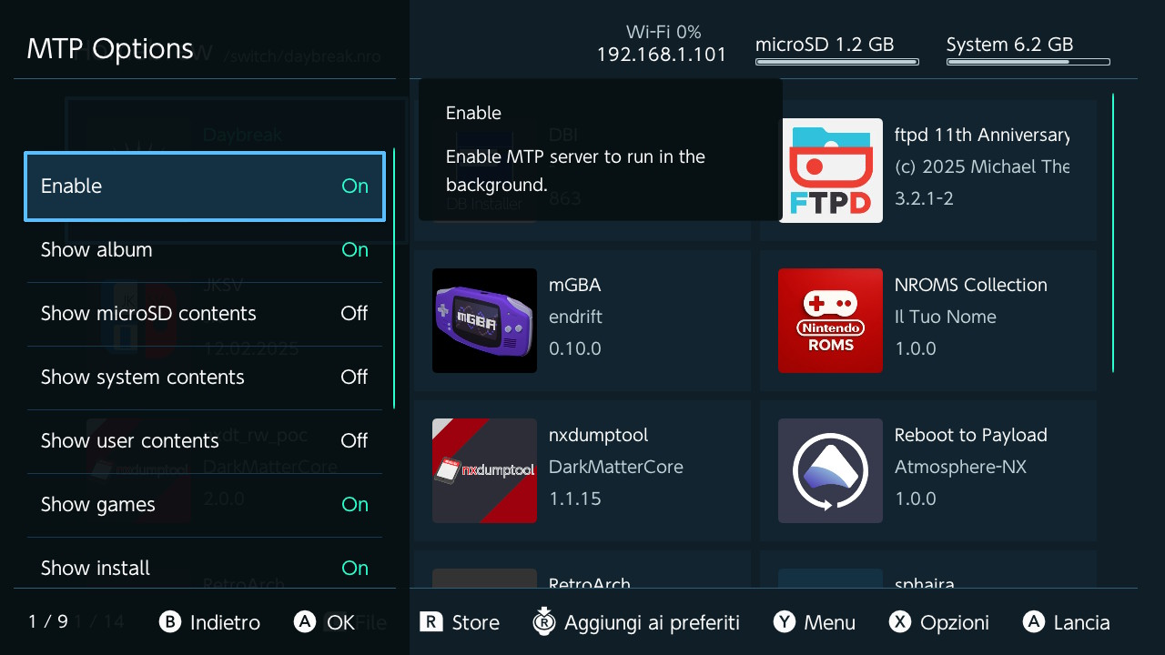 MTP Enable su ON