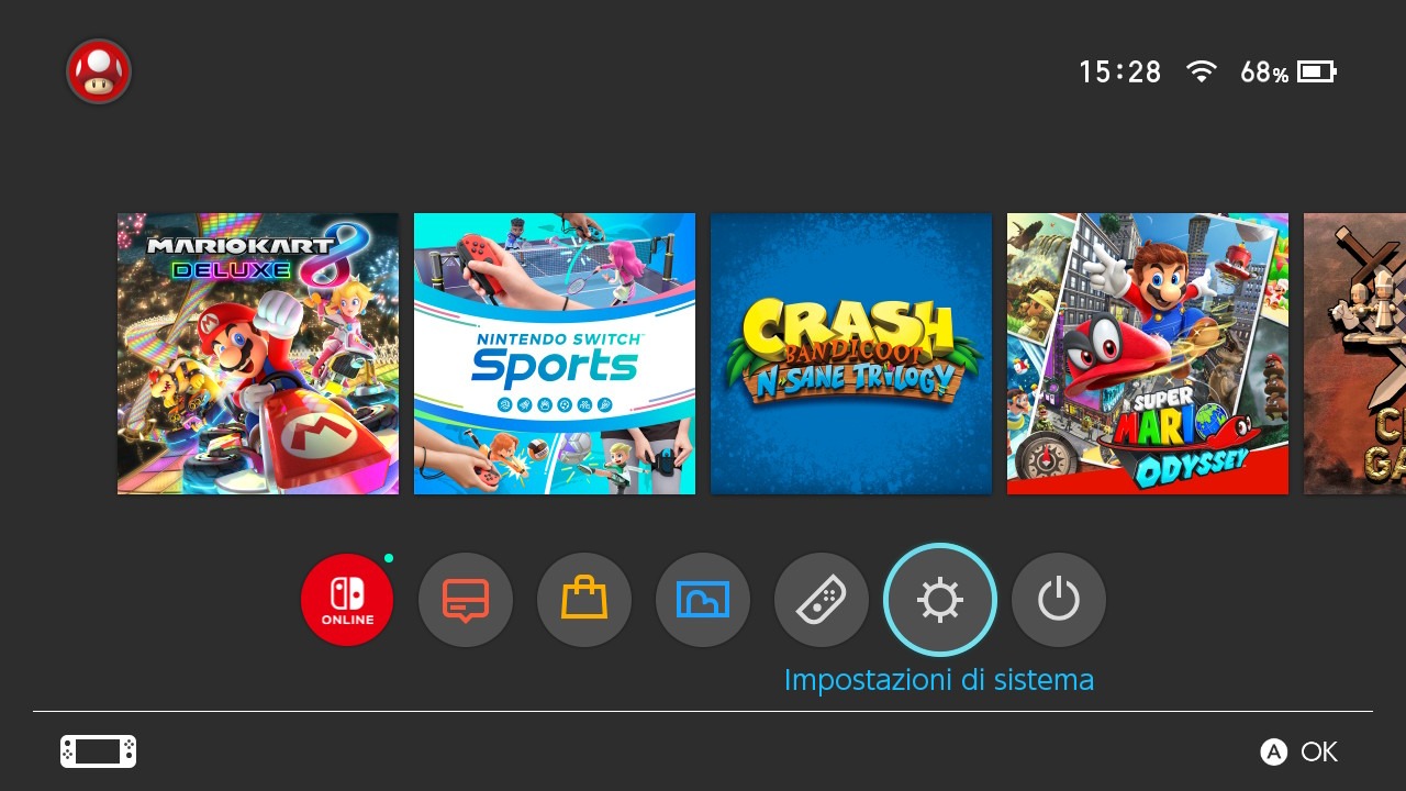 Impostazioni di sistema Switch