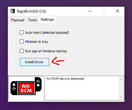 Installazione driver TegraRCM
