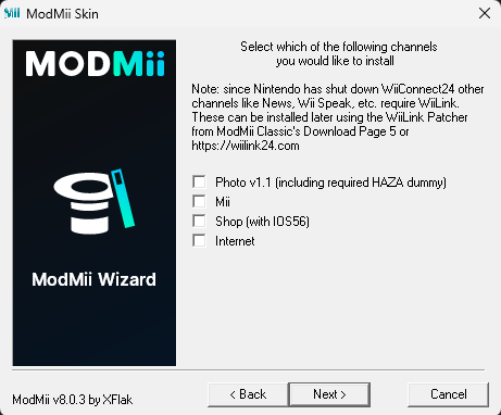 ModMii - Canali da installare