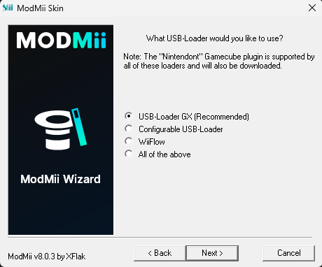 ModMii - Scegli loader