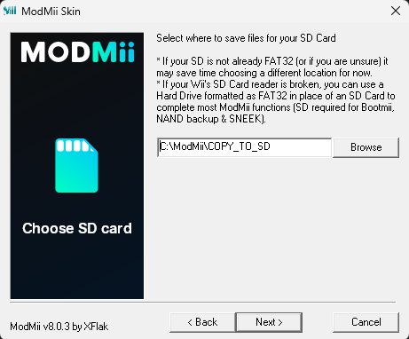 ModMii - Dove salvare i file