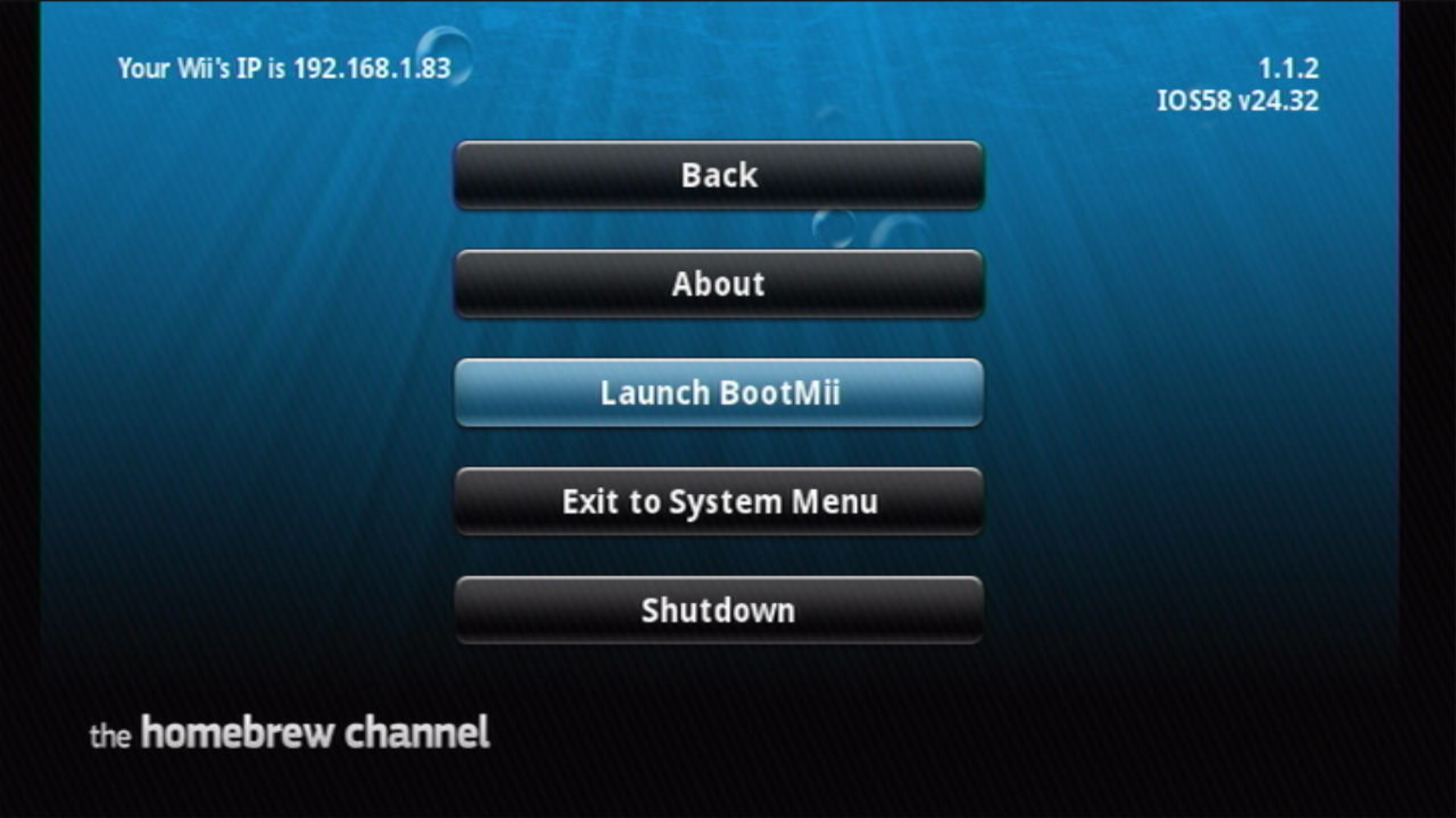 Homebrew Channel - Launch BootMii