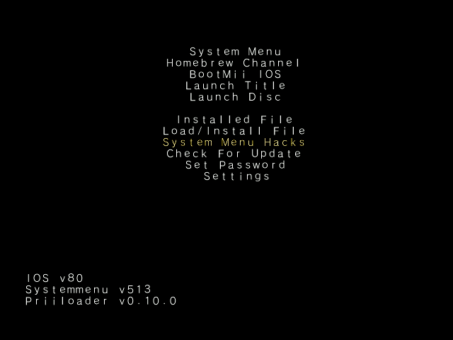 Priiloader - System Menu Hacks