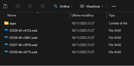 Struttura file WAD sulla SD
